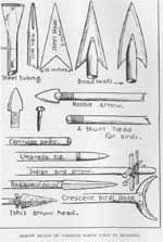 ARROW HEADS OF VARIOUS SORTS USED IN HUNTING